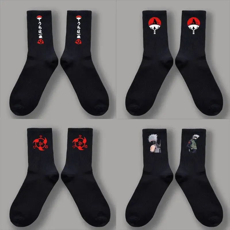 New Naruto Autumn Winter Warm Stockings Kawaii Boys and Girls Socks Anime Harajuku Gothic Fashion Stockings Cartoon Socks Gift