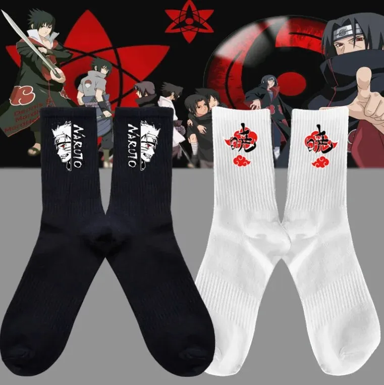 New Naruto Autumn Winter Warm Stockings Kawaii Boys and Girls Socks Anime Harajuku Gothic Fashion Stockings Cartoon Socks Gift