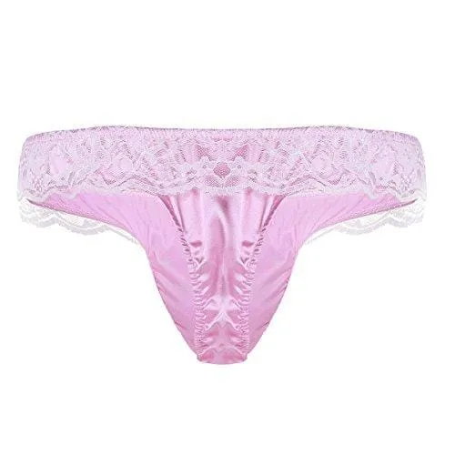 6849AE      Hot Pink Sissy Pantyboy Pouch Sissy Hypnosis Thong Panties