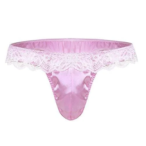 6849AE      Hot Pink Sissy Pantyboy Pouch Sissy Hypnosis Thong Panties