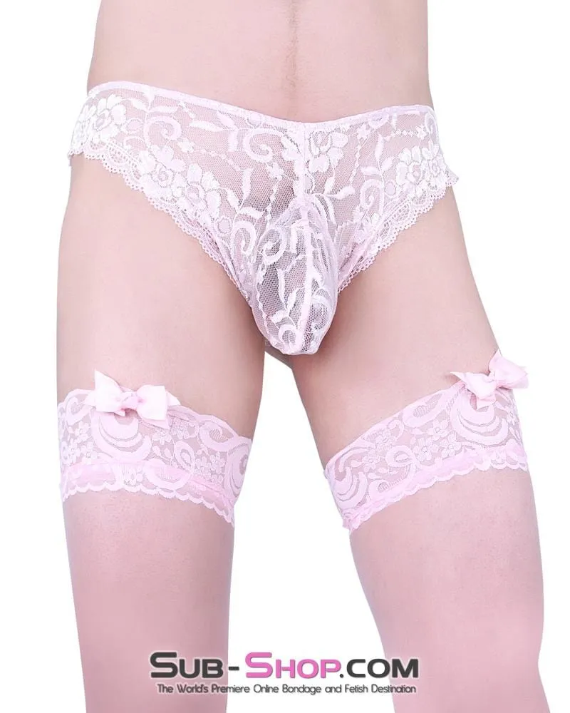 7083AE      Sissy Boi Pink Dungeon Mistress Pouch Man Panties