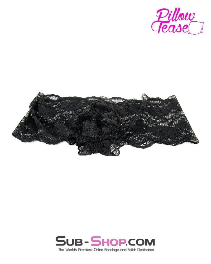 8754AE      Feminization Sissy Bimbo Vixen Bitch Black Lace Sissy Male Panties