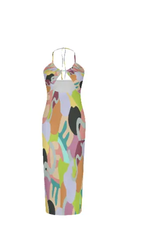 Abstract Wild Women's Sexy Hollow Cami Dress