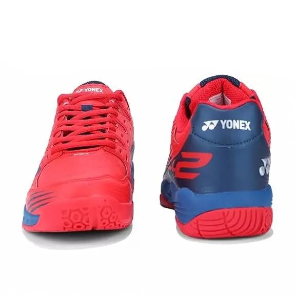 Yonex Tour Skill 2 Premium Badminton Shoes - Vibrant Poppy Red & Cobalt Blue