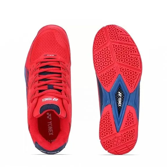 Yonex Tour Skill 2 Premium Badminton Shoes - Vibrant Poppy Red & Cobalt Blue