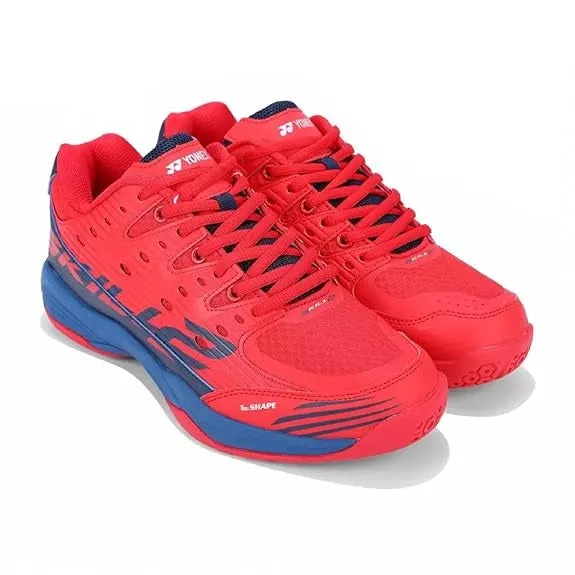 Yonex Tour Skill 2 Premium Badminton Shoes - Vibrant Poppy Red & Cobalt Blue