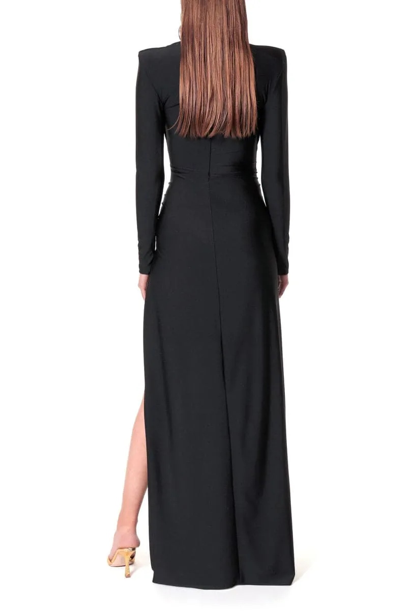 ADRIANA POWER BLACK MAXI DRESS