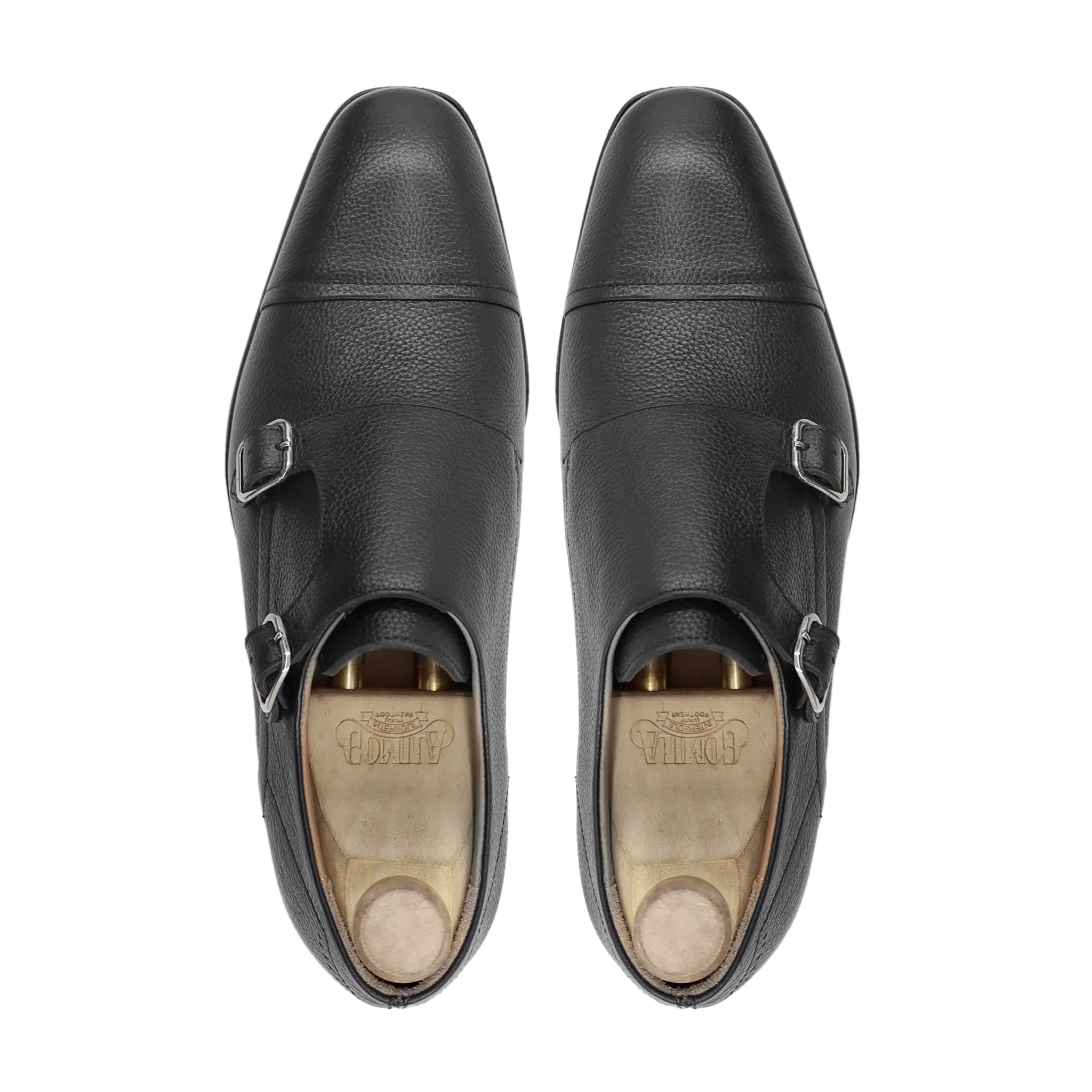 ARAD - BLACK PEBBLE GRAIN DOUBLE MONKSTRAP