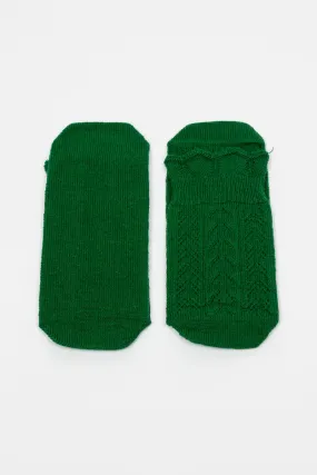 AU-55 Woven Ankle Socks Green