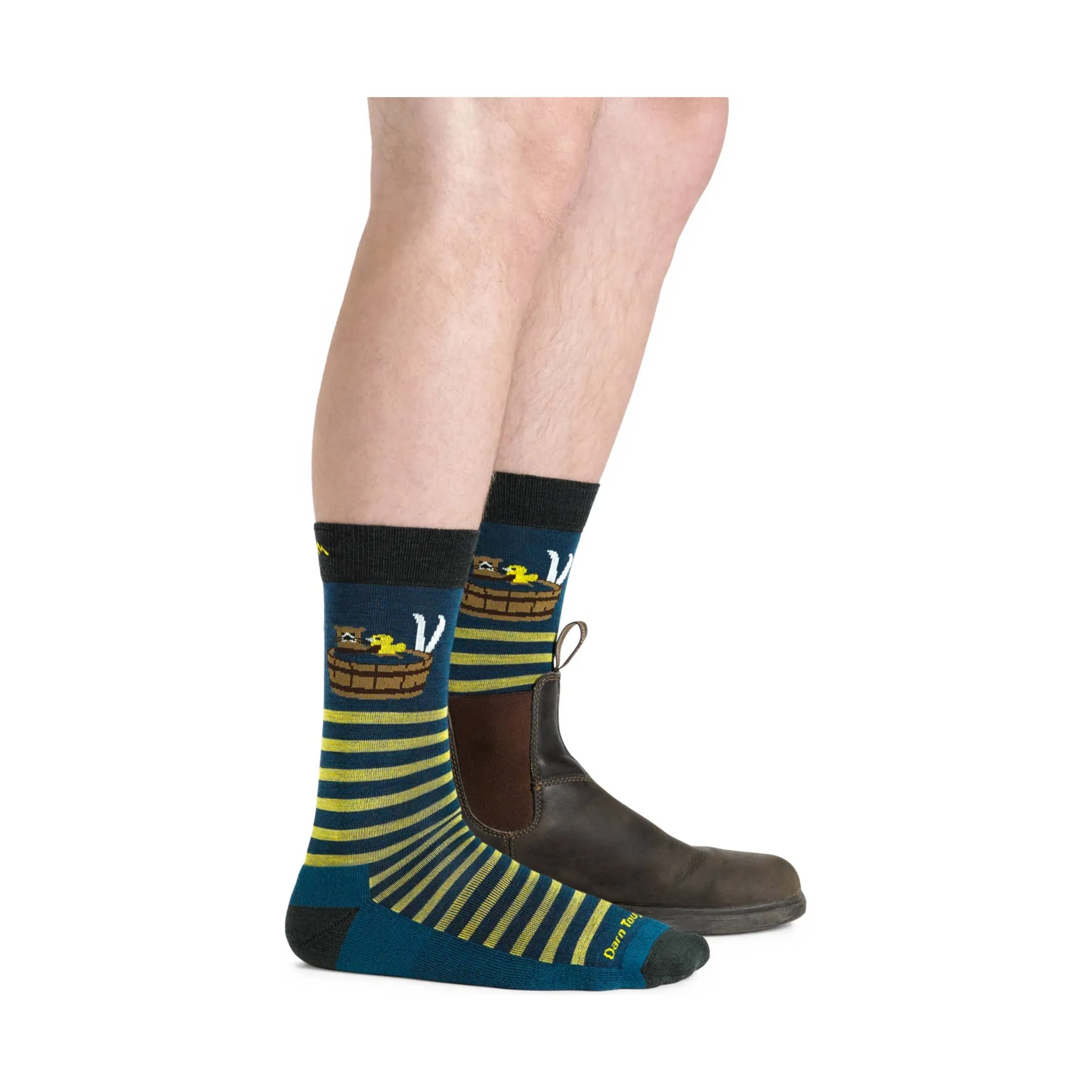 Darn Tough Vermont Men's Wild Life Crew Lightweight Lifestyle Sock - Dark Teal