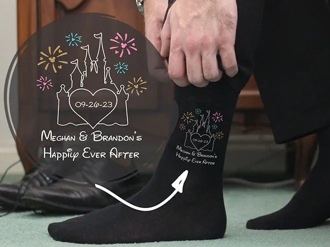 Personalized Disney Inspired Wedding Socks for the Groom