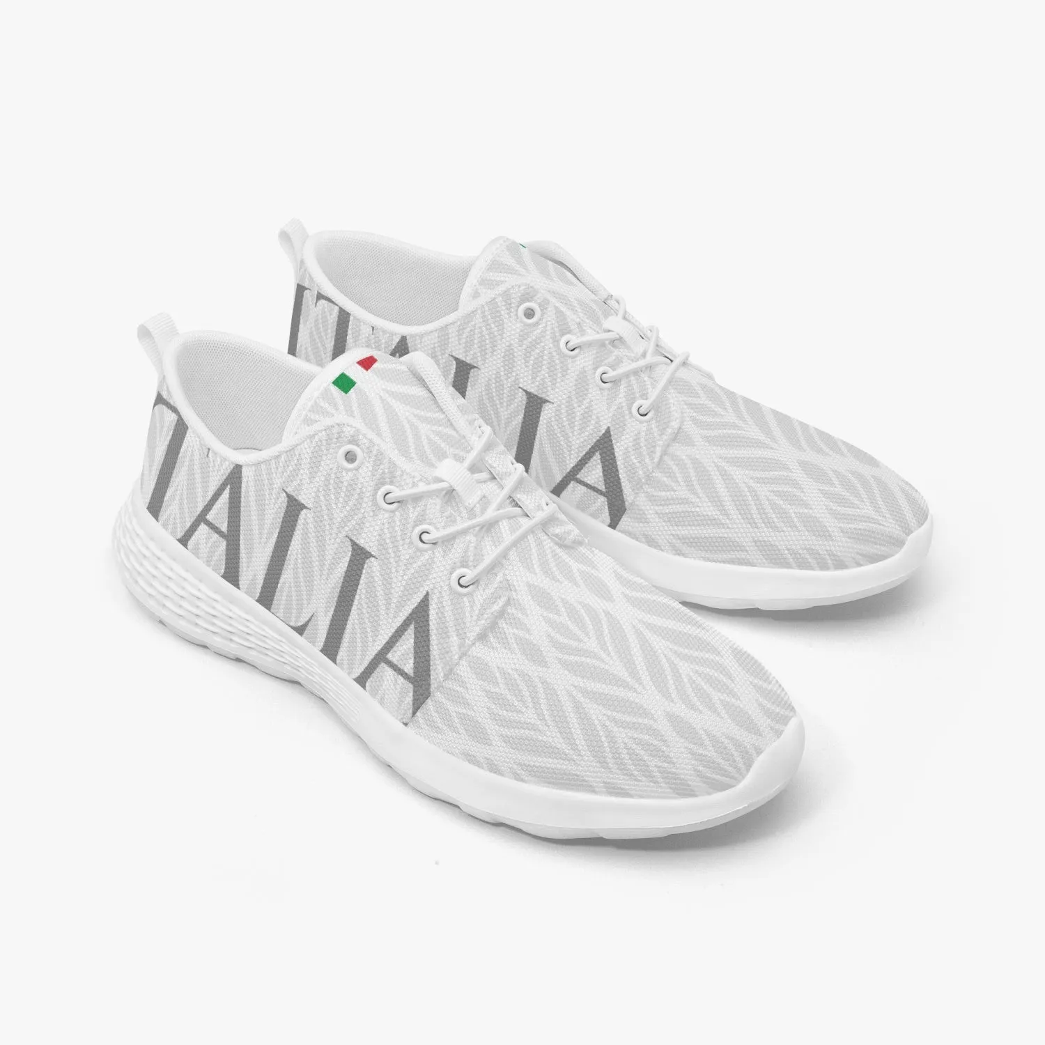 "Italia" pattern Running Shoes white - men's /women's sizes