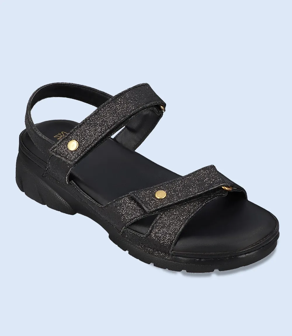 BW7919-BLACK-Women Comfort Sandal