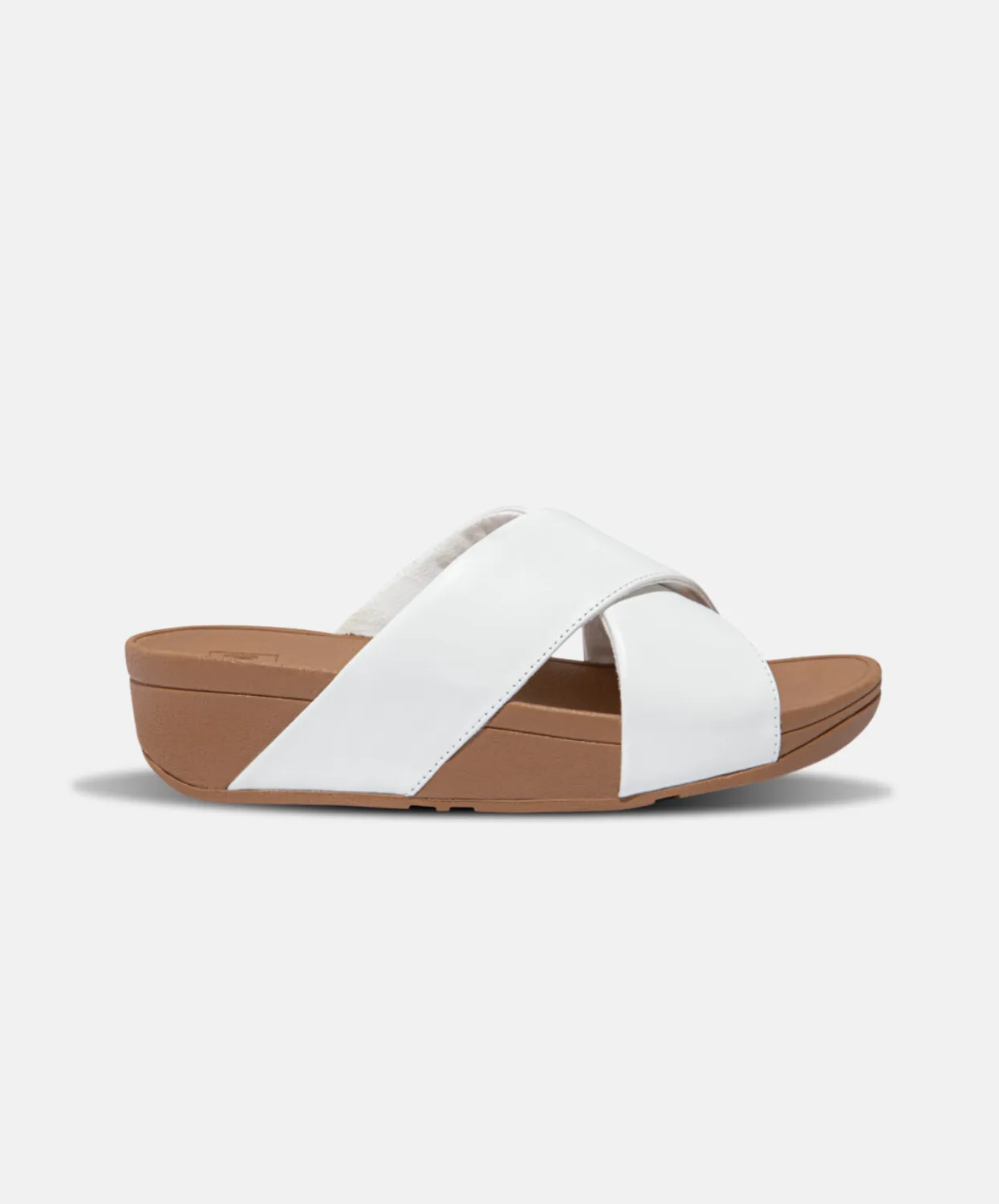 Lulu Cross Slide Sandals White