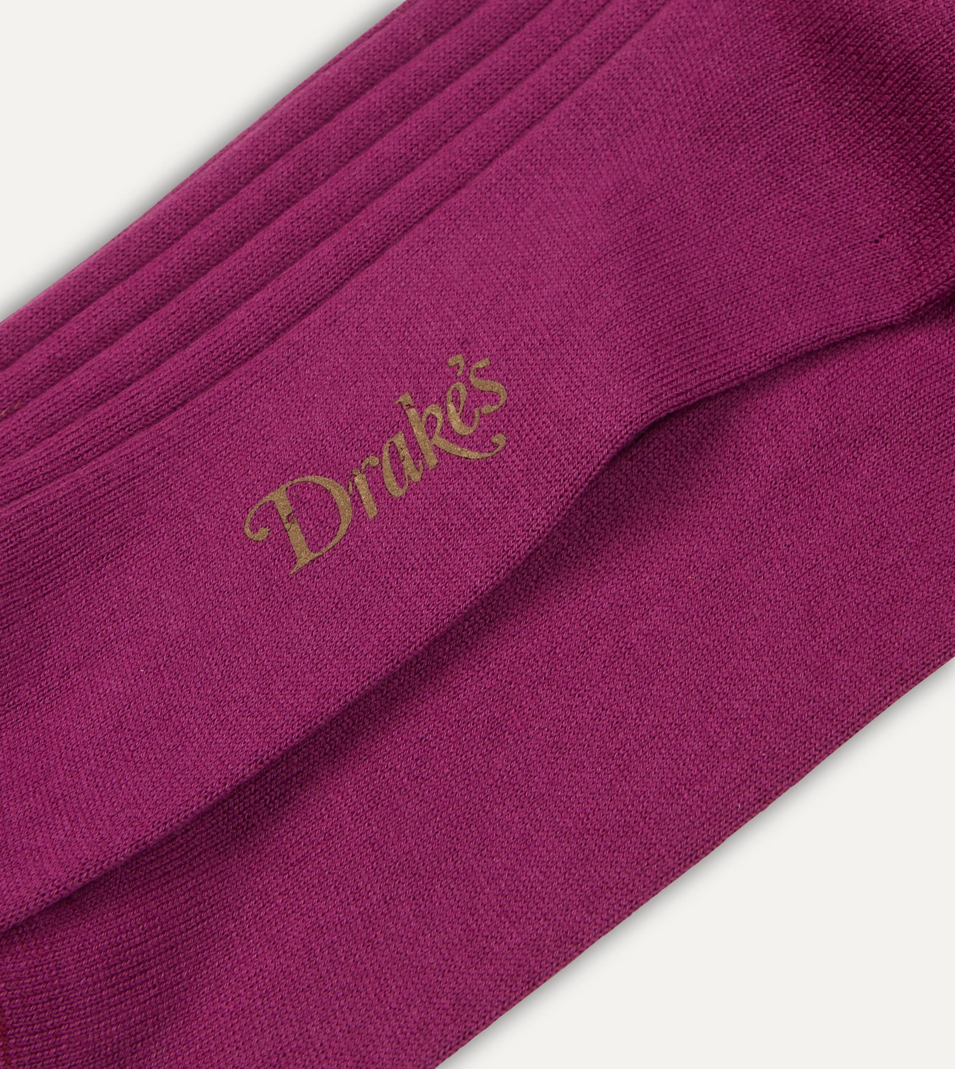 Fuchsia Cotton Over-the-Calf Socks