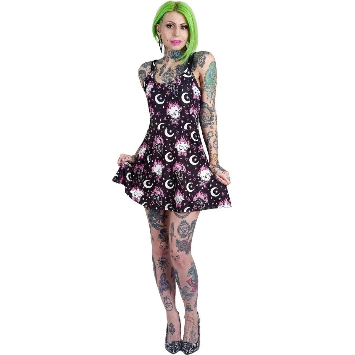 Cute Baby Demon Goats Skater Dress