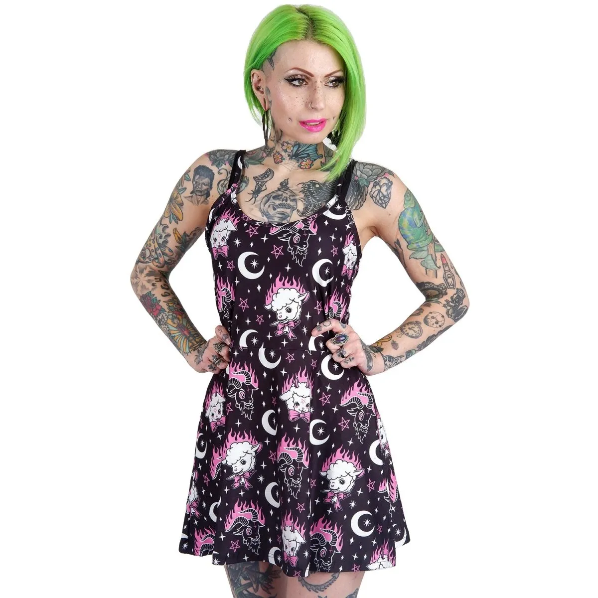 Cute Baby Demon Goats Skater Dress