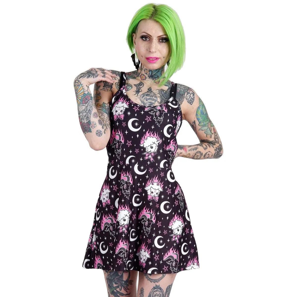 Cute Baby Demon Goats Skater Dress