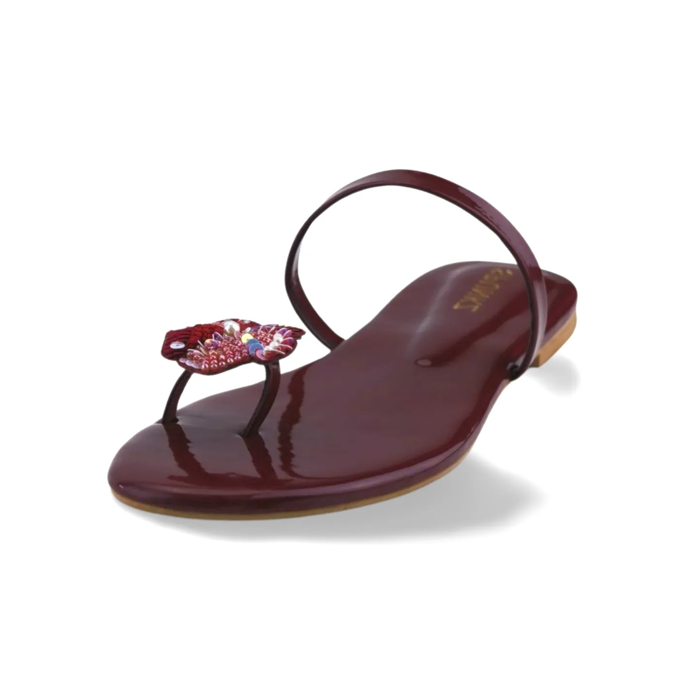 Elegant Floral Toe Ring Flip-Flops for Women