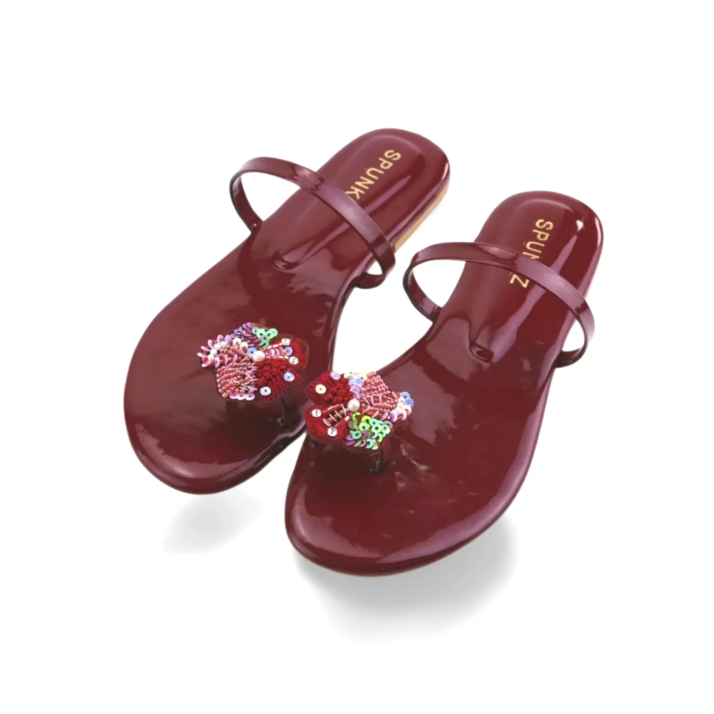 Elegant Floral Toe Ring Flip-Flops for Women