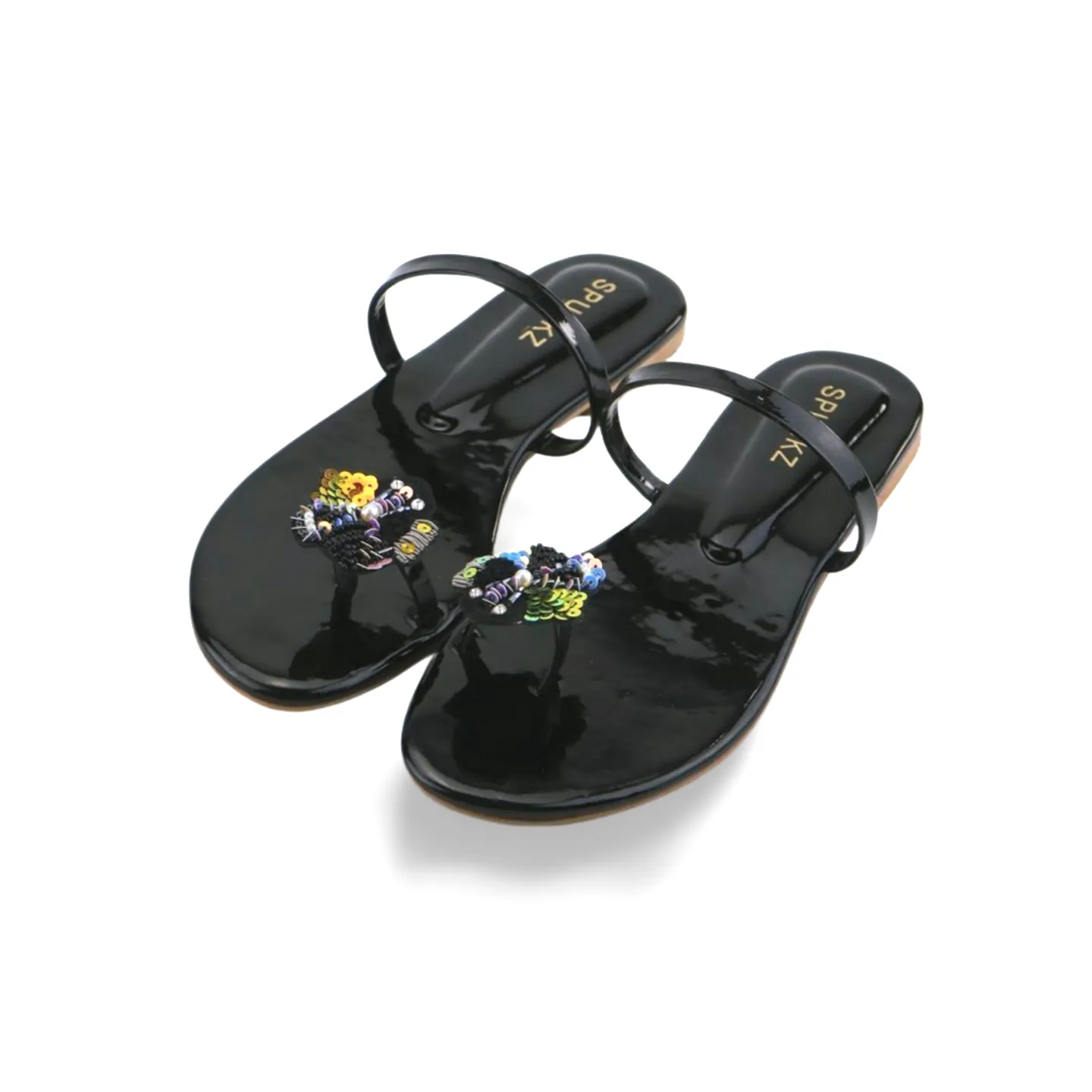 Elegant Floral Toe Ring Flip-Flops for Women