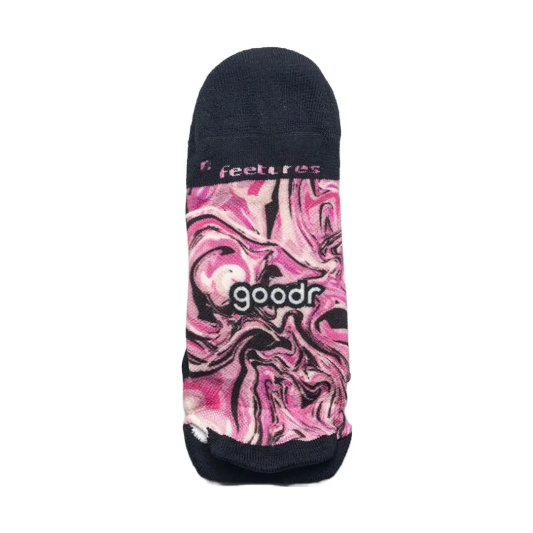 goodr x Feetures Elite Light Cushion No Show Tab Socks - Pink