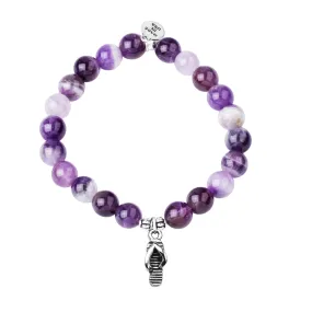 Flip Flop | Stone Beaded Charm Bracelet | Amethyst - Inspiration