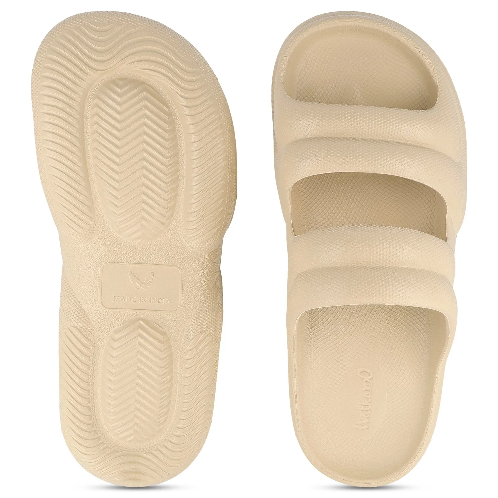 Walkaroo Womens Flip Flop  - WC4870 Beige