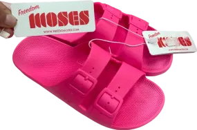 Freedom Moses Pink Bazooka Slide Sandals UK Size 4-5