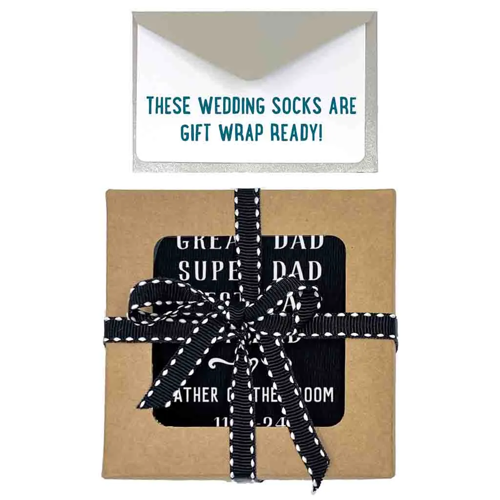 Personalized Wedding Day Socks for the Best Dad