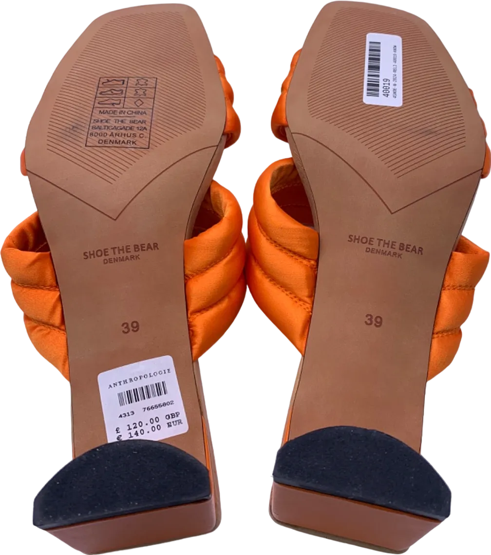 Shoe The Bear Orange Heeled Sandals UK 6