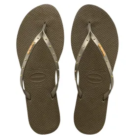 Havaianas You Maxi Womens Dark Green Flip-Flops