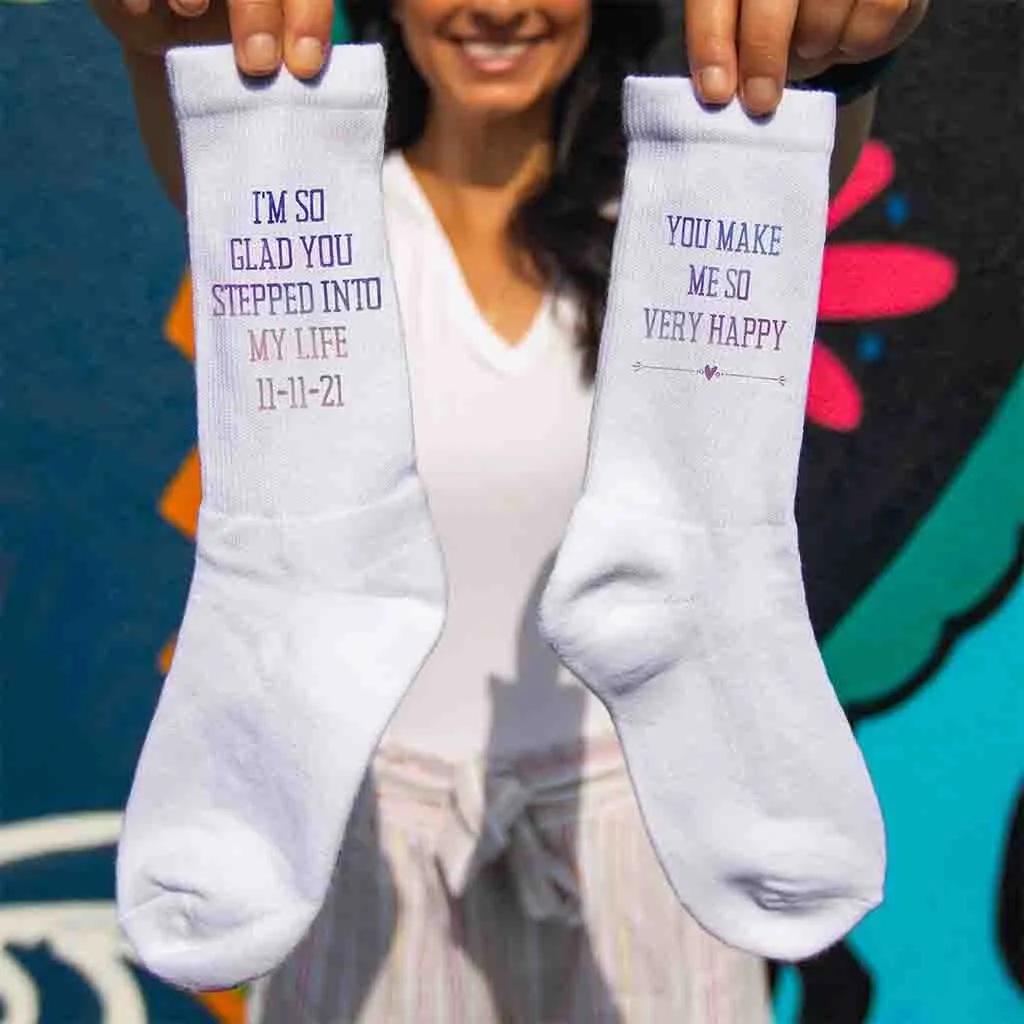 2 Year Wedding Anniversary Gift for Wife - Cotton Socks