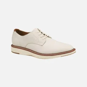 Johnston & Murphy Men's Uptown Plain Toe White Nubuck Shoes | TRUFOAM Sole