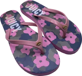 Juicy Couture Pink Camo Flip Flops UK Size 6