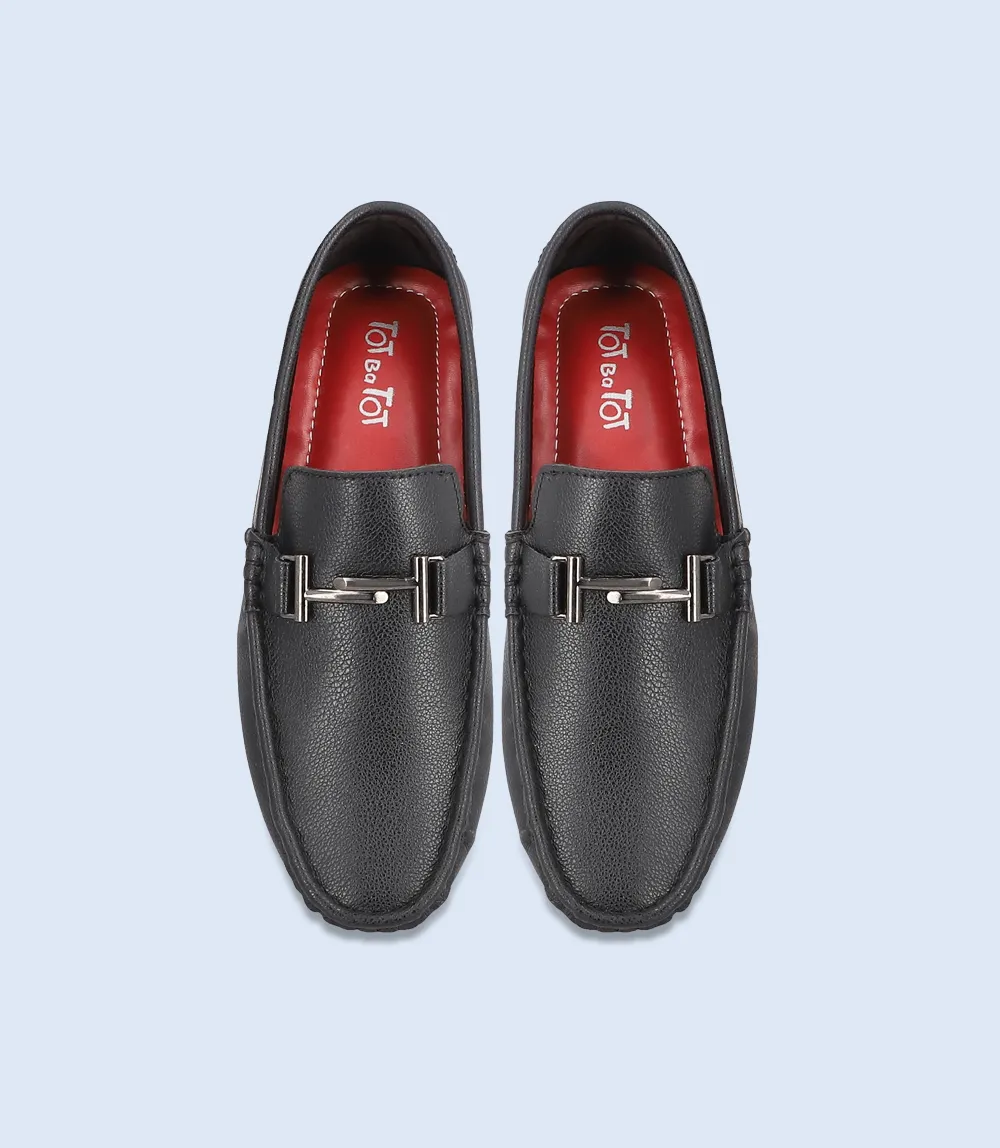 KB0074-BLACK-Boys Casual Slip On