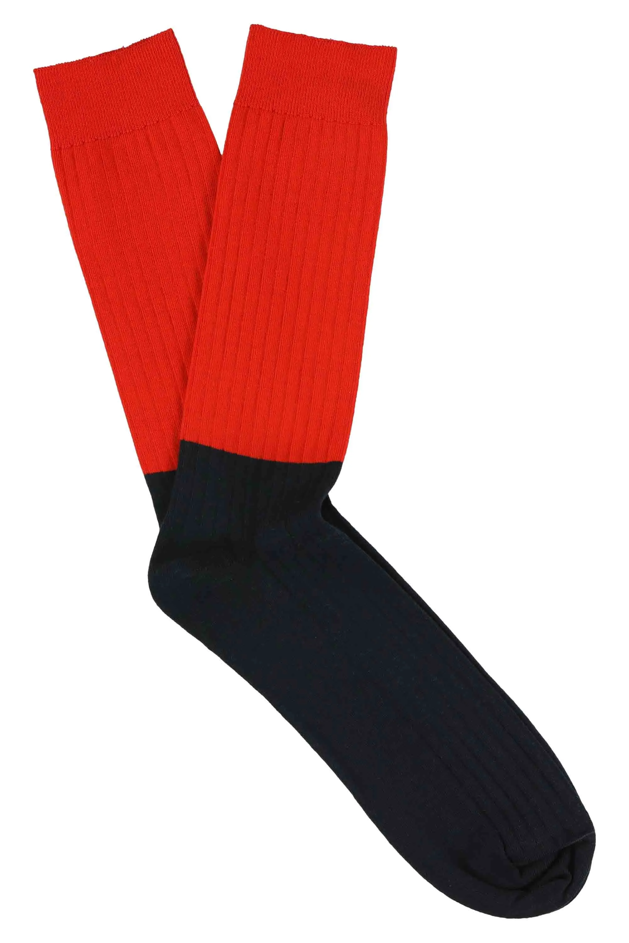 Colour Block Socks Molten Lava / Deep Well