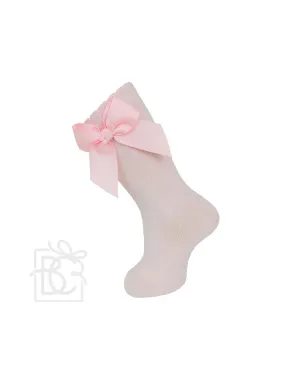 Knee Socks with Bow - Light Pink