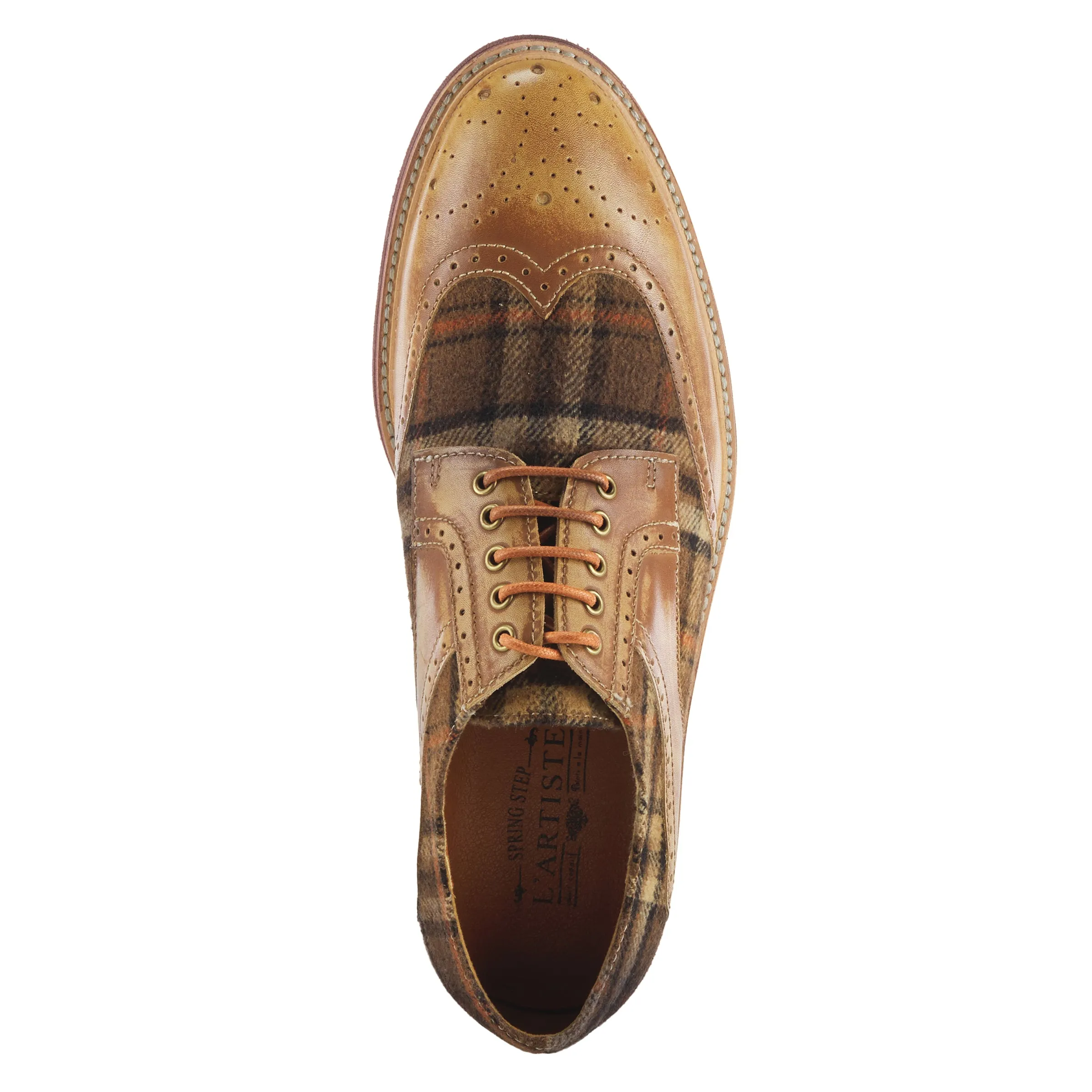 L'ARTISTE MEN THAVO-PLAID OXFORD SHOE