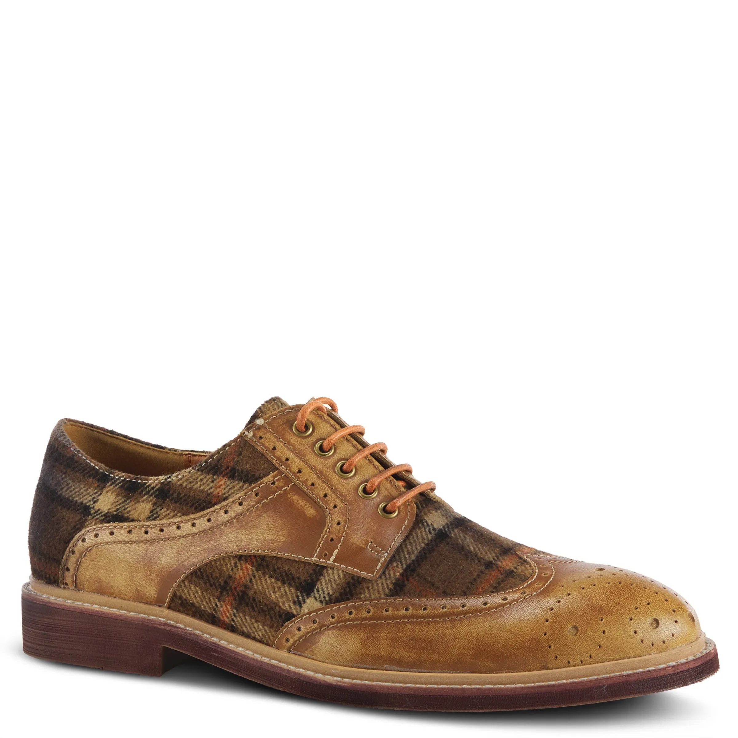 L'ARTISTE MEN THAVO-PLAID OXFORD SHOE