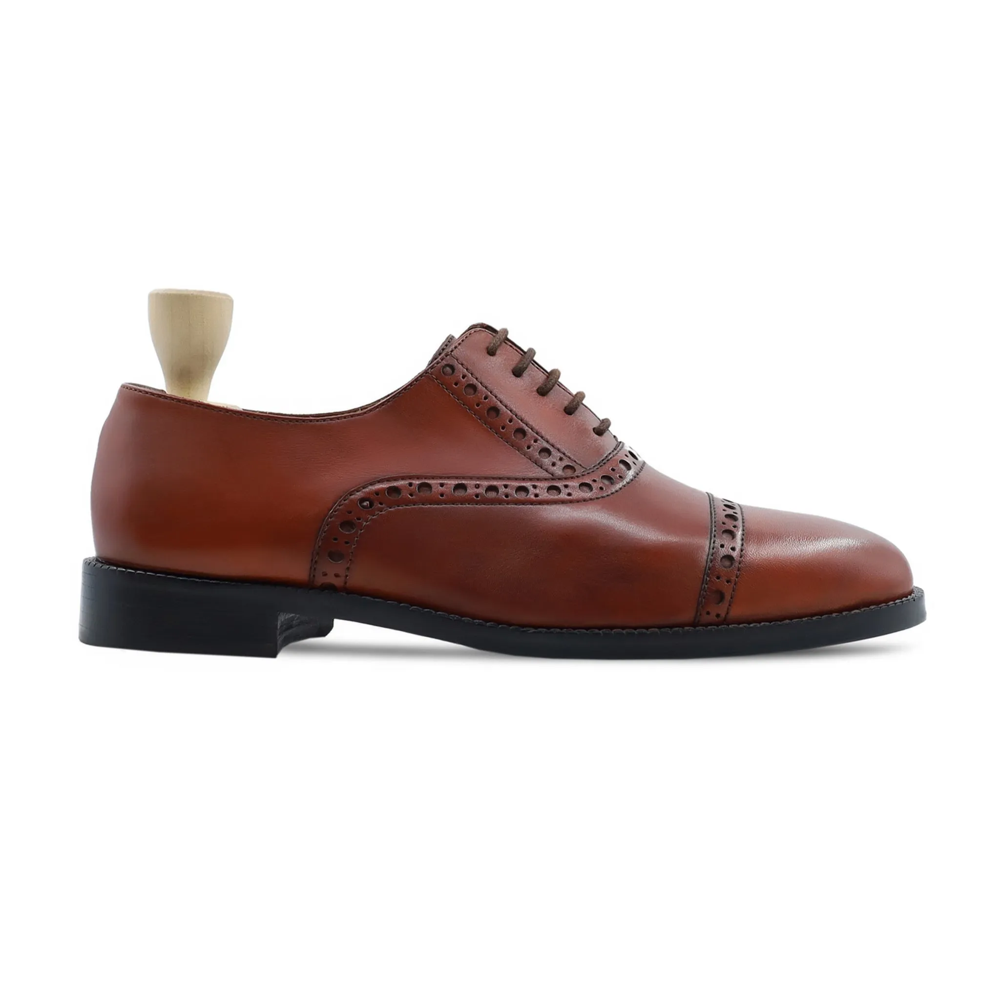 Livermix - Men's Brown Calf Leather Oxford Shoe