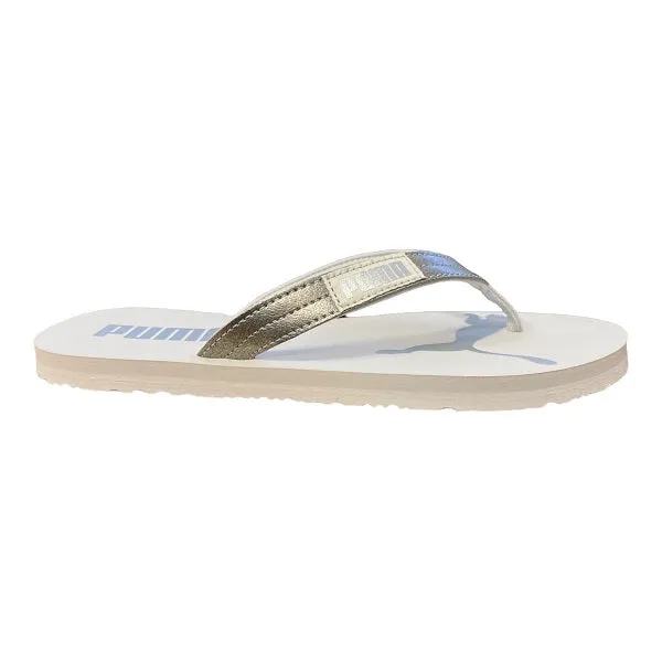 Puma Cozy Flip Stardust women's flip flops 384115 02 white cloud silver