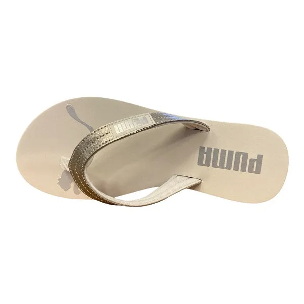 Puma Cozy Flip Stardust women's flip flops 384115 02 white cloud silver