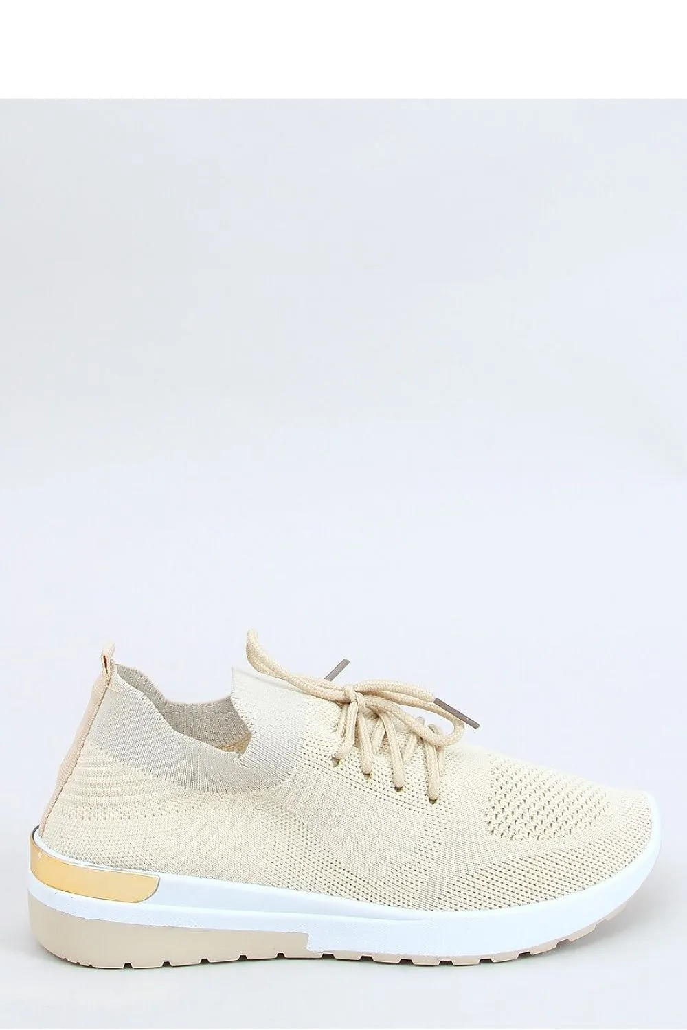 Lace-Up Sport Shoes Beige