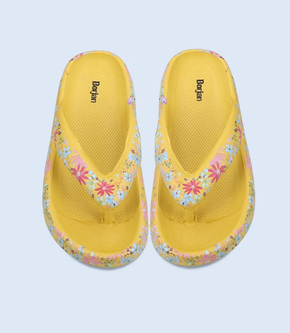 BW9272-YELLOW-Women Flip flop