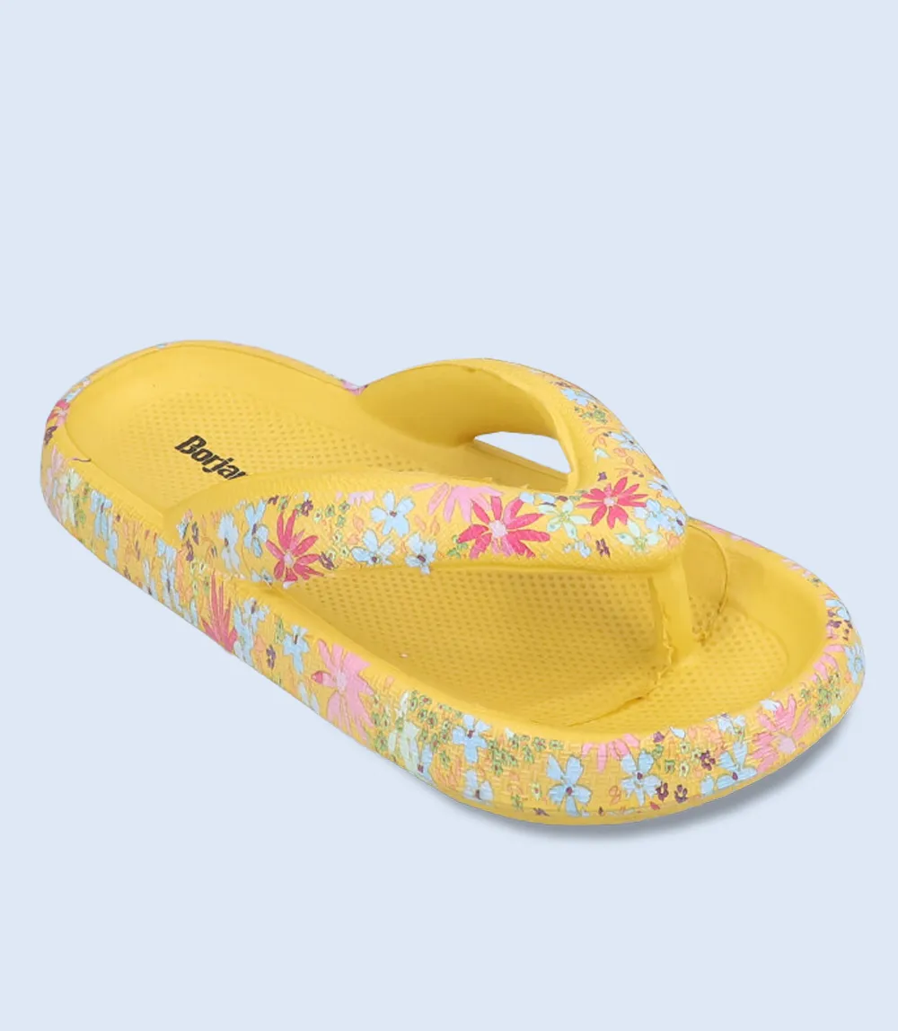 BW9272-YELLOW-Women Flip flop