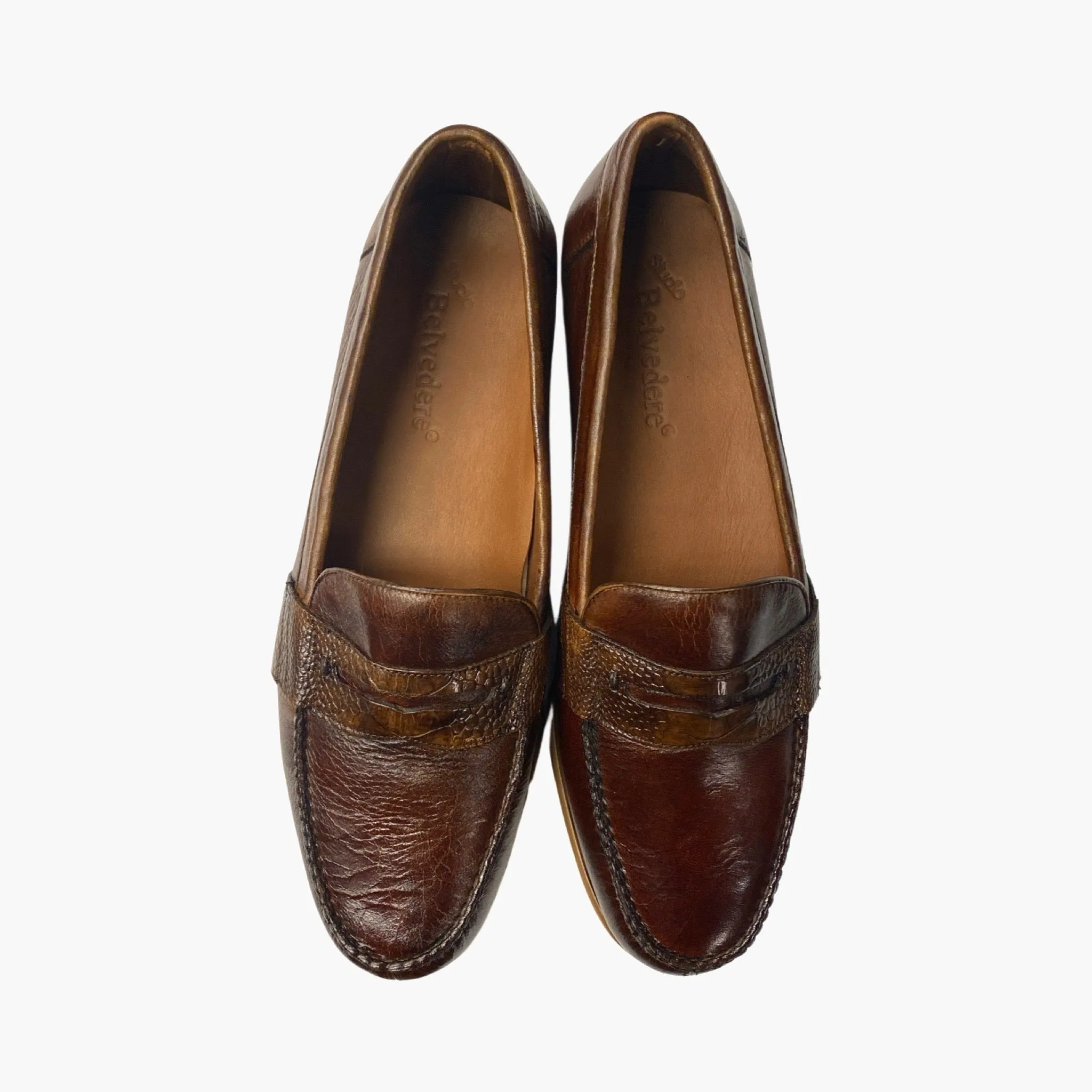 Mens Camel Belvedere Deerskin and Ostrich Leg Loafer E38TVN | Last Pair | Clearance