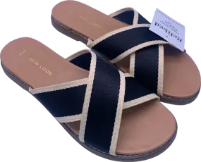 New Look Black Criss-Cross Sandals UK 4