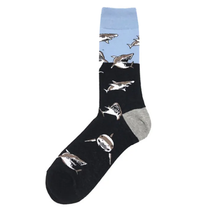 Crew Socks | Mismatched Socks - Sharks