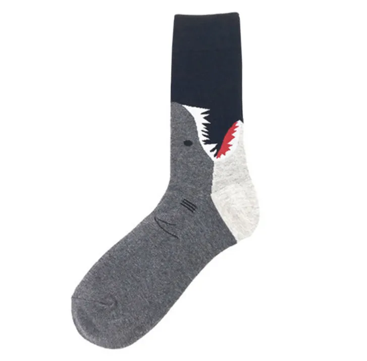 Crew Socks | Mismatched Socks - Sharks